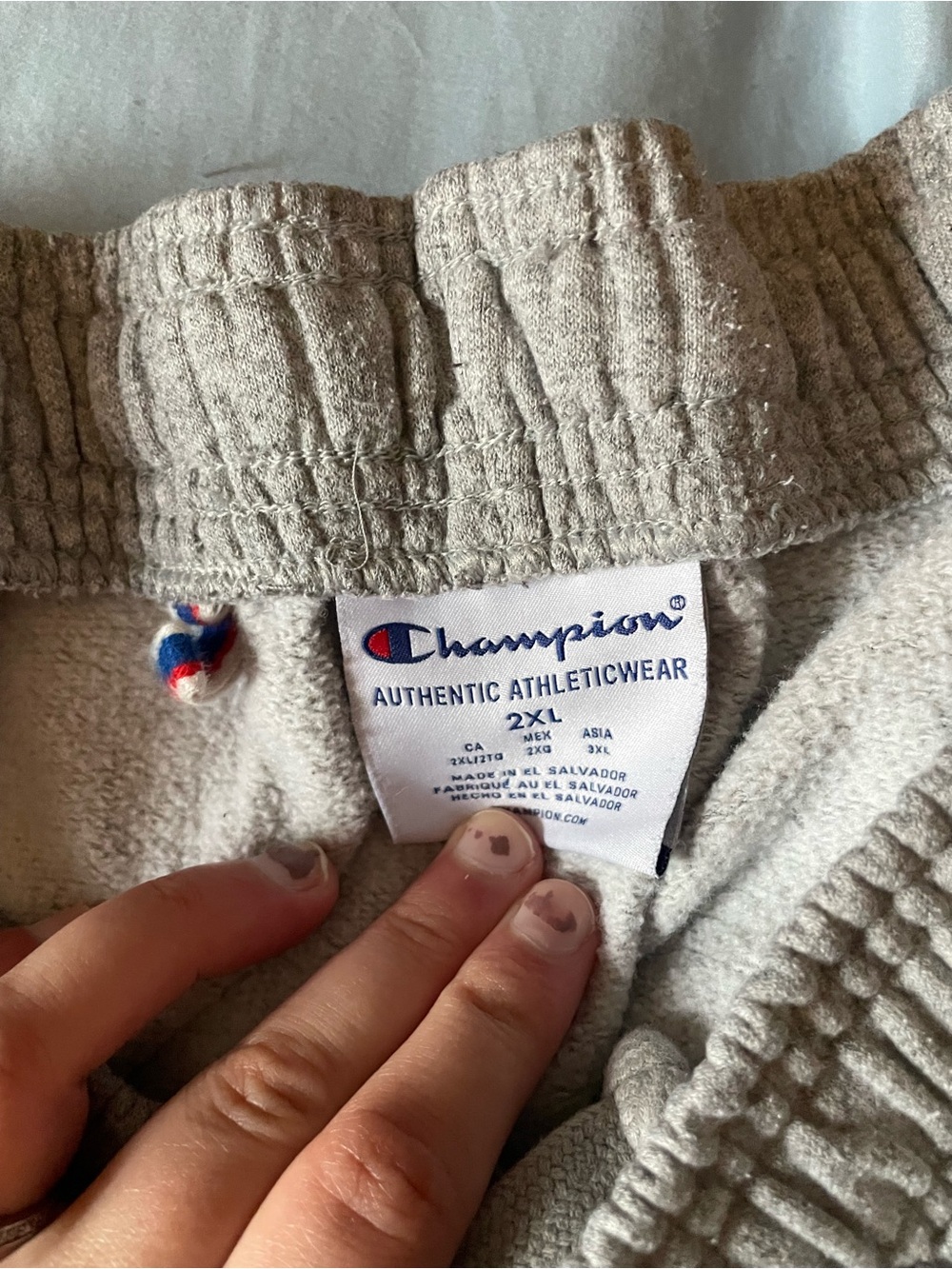 Champion Authentic Athleticwear 2XL Light Gray Sweatpants - Picture 2 of 3